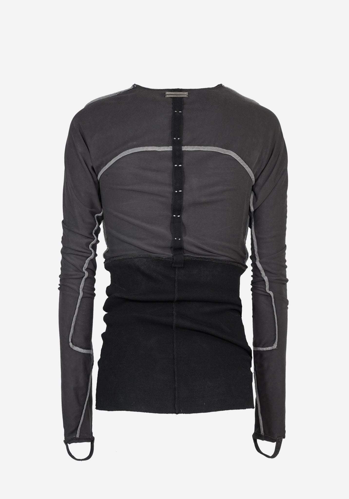 “SKINS” LAYERED CRACK-BONE FLAMEN FLACCID LONG SLEEVE