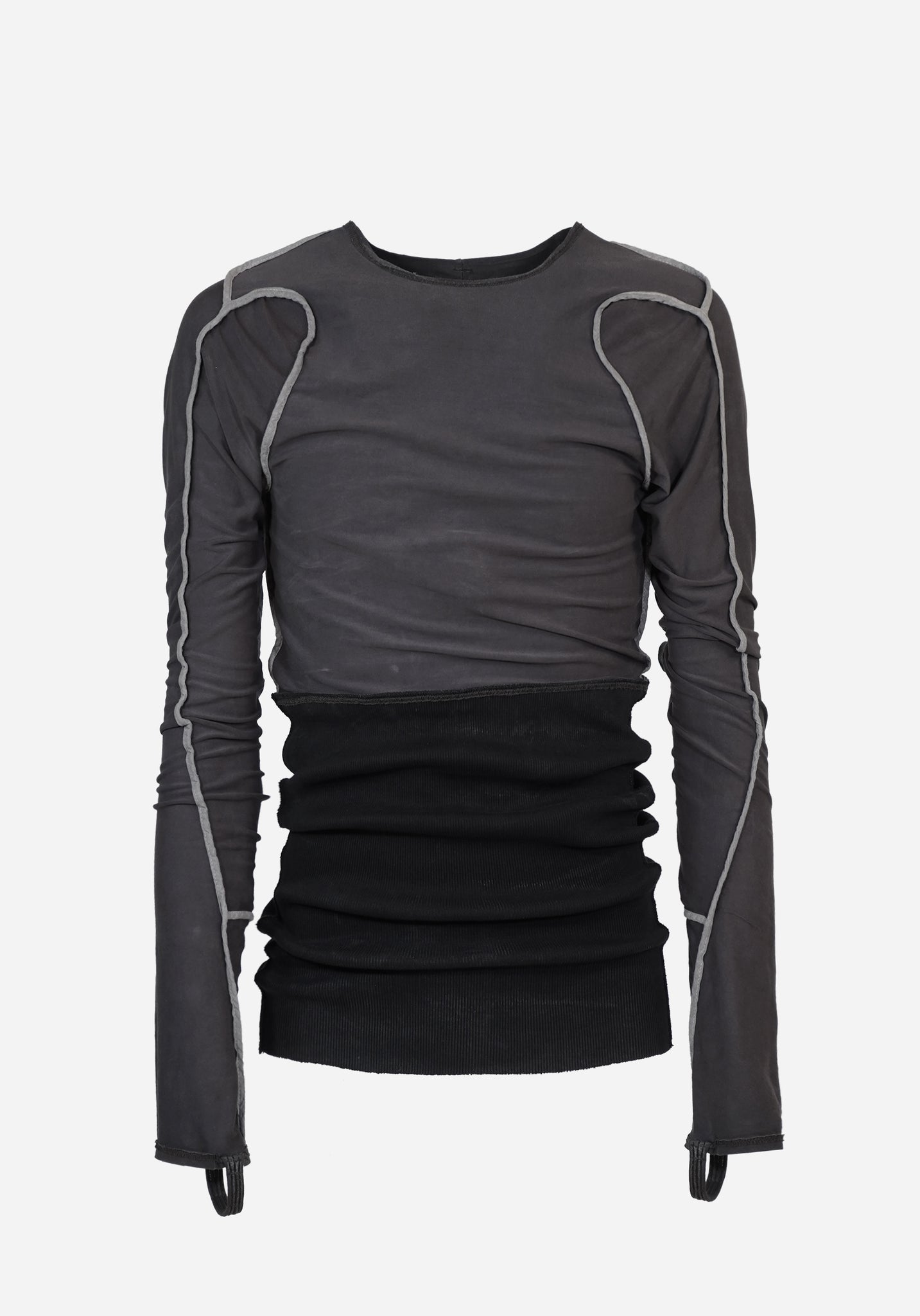 “SKINS” LAYERED CRACK-BONE FLAMEN FLACCID LONG SLEEVE