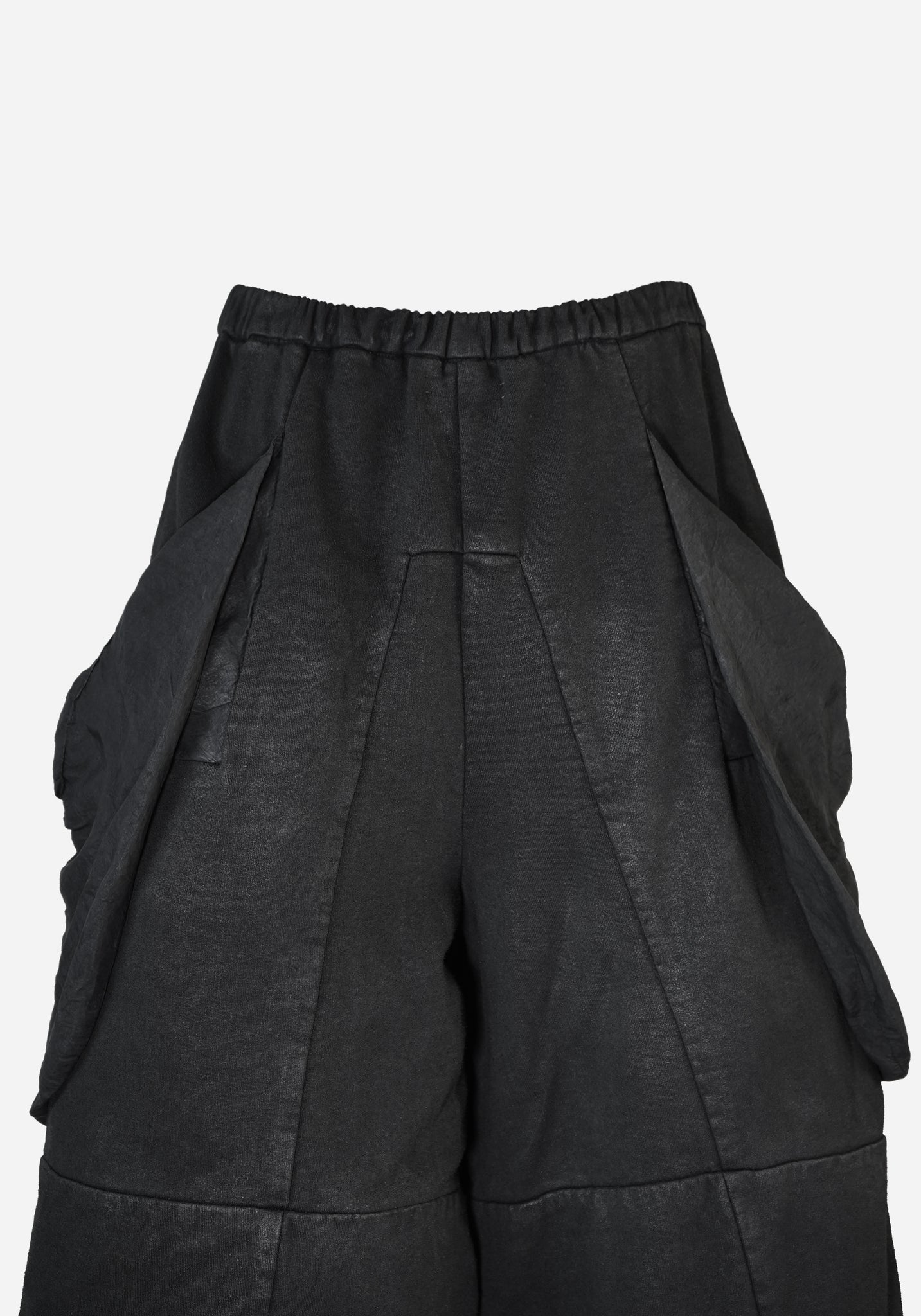 “POGLUCIDA” LAYERED DRAPED GOLUCIDA CARGO SWEATPANTS