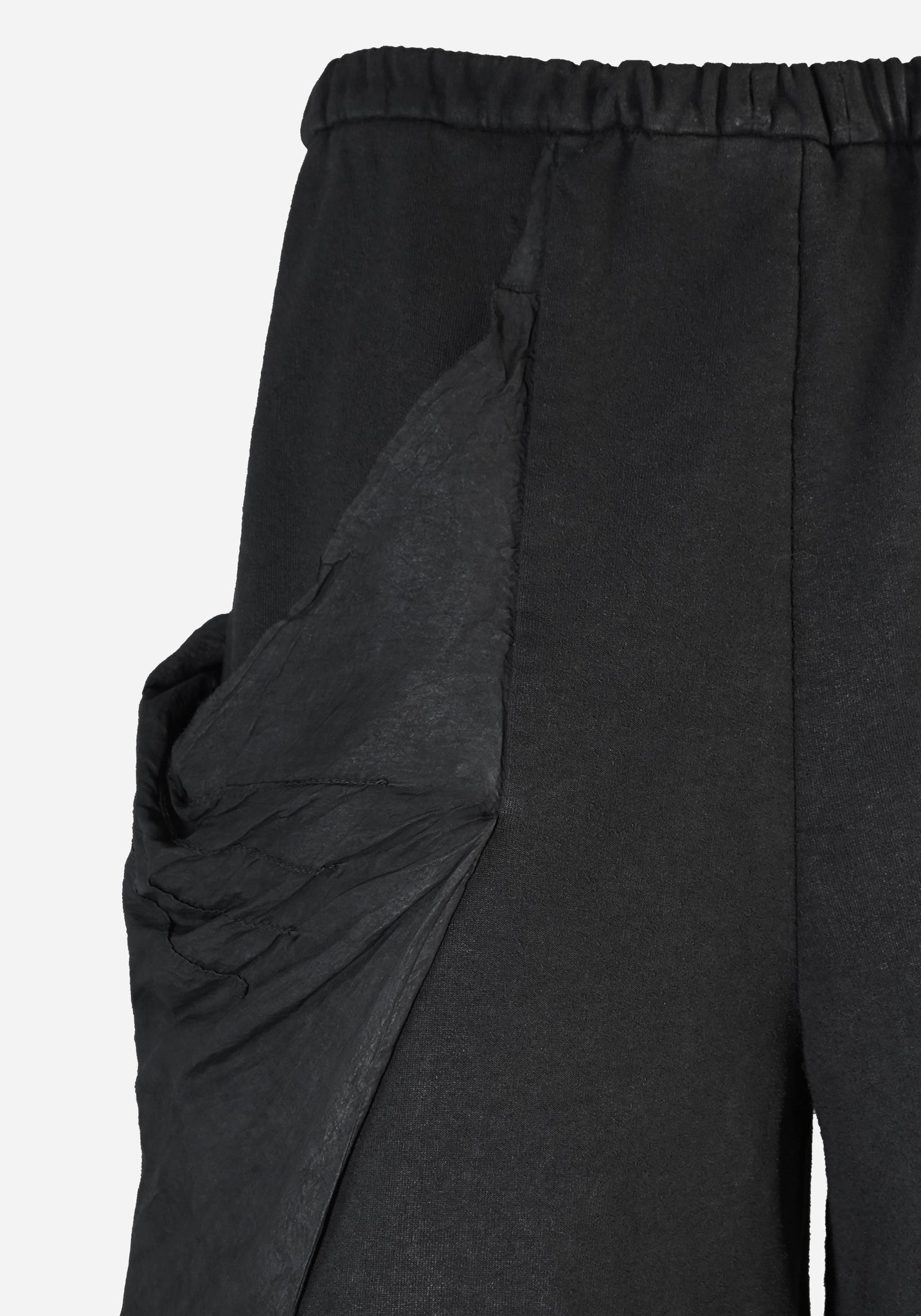 “POGLUCIDA” LAYERED DRAPED GOLUCIDA CARGO SWEATPANTS
