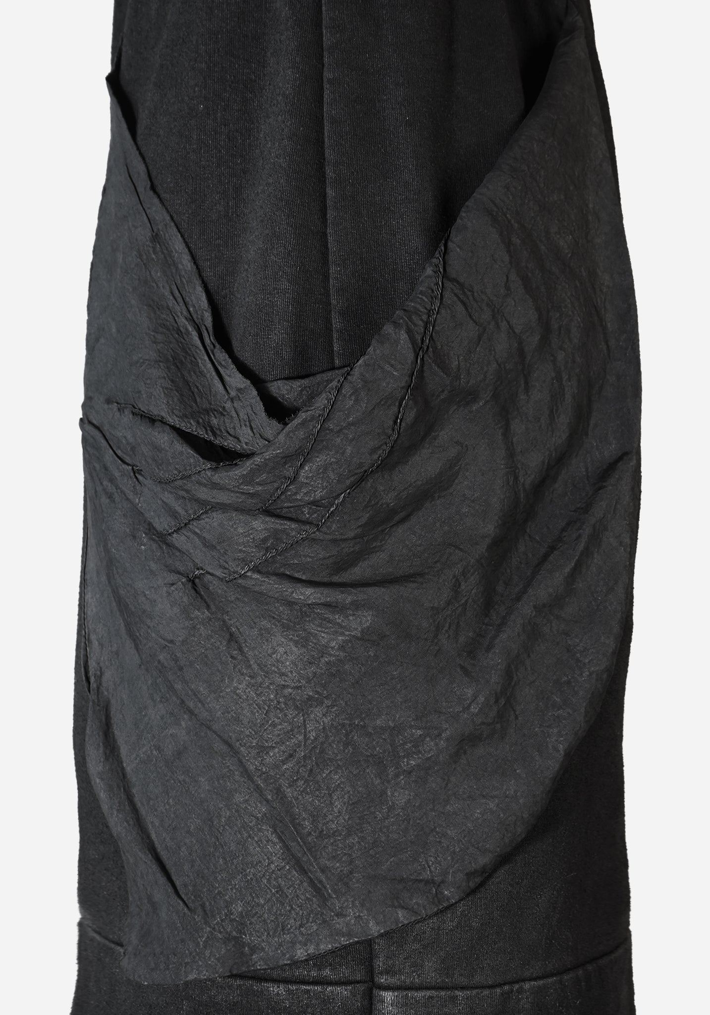 “POGLUCIDA” LAYERED DRAPED GOLUCIDA CARGO SWEATPANTS