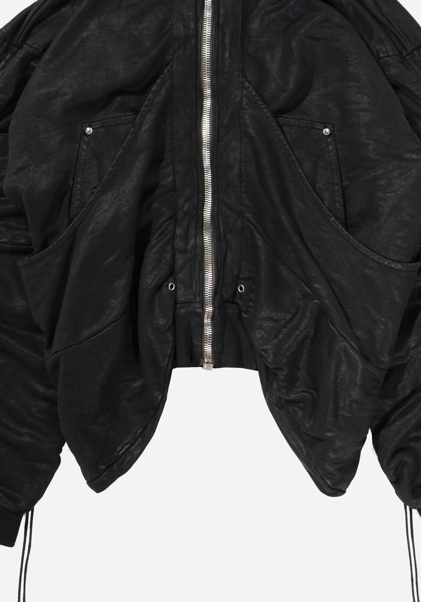 "GOLUCIDA" LAYERED JUMBO ZIPPER CARGO HOODIE - ZILLA