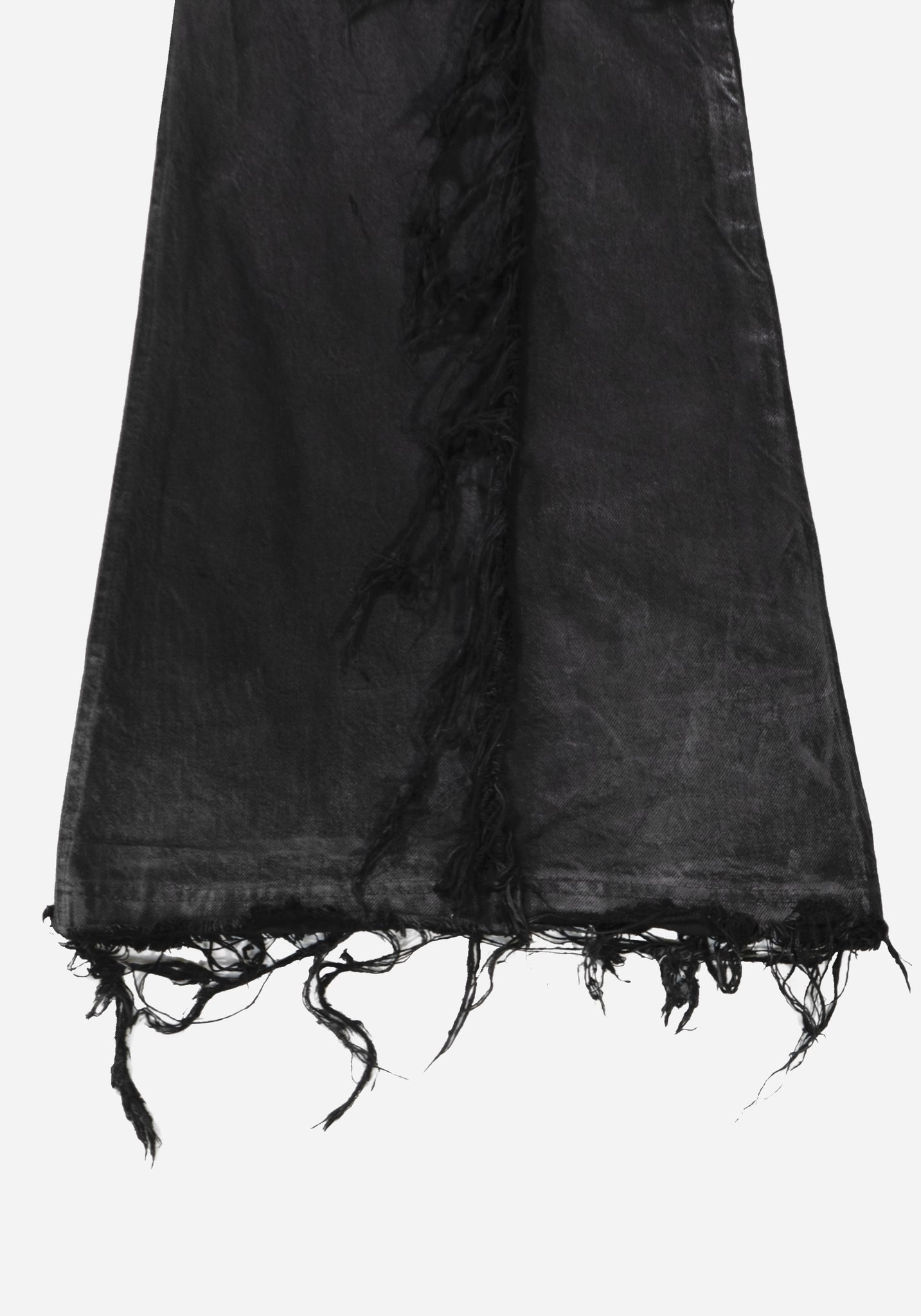 “IRINESTAR” LAYERED DISTRESSED INSERTED FLARED PANTS