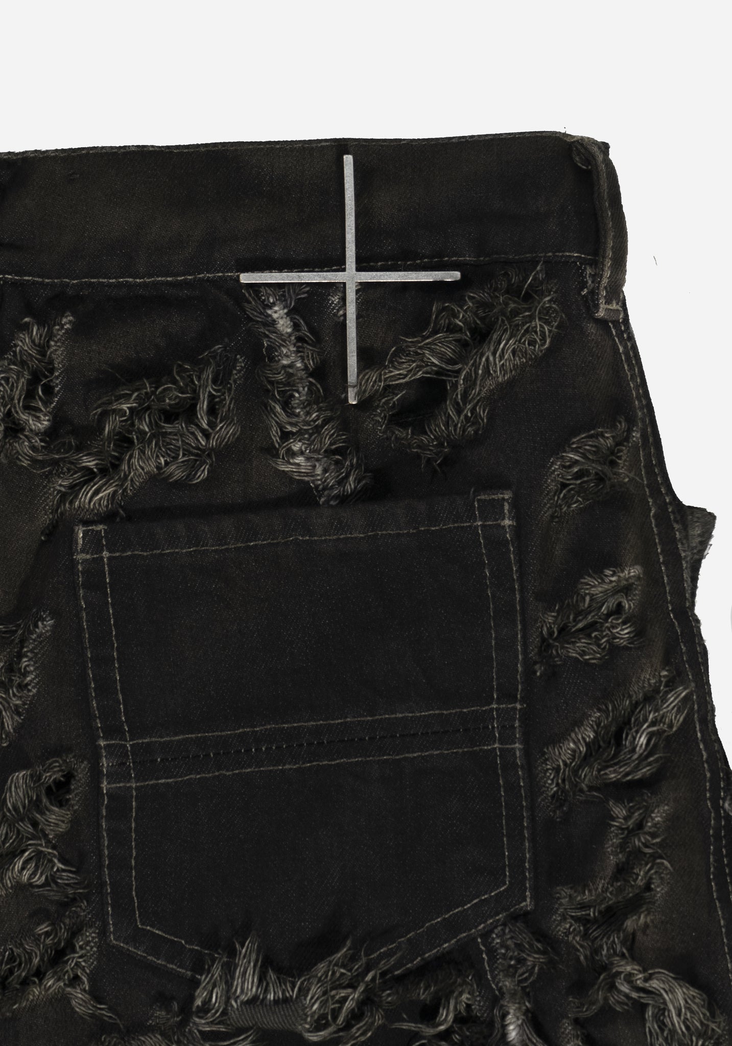 “IRINE” LAYERED DISTRESSED FLARED SKORT