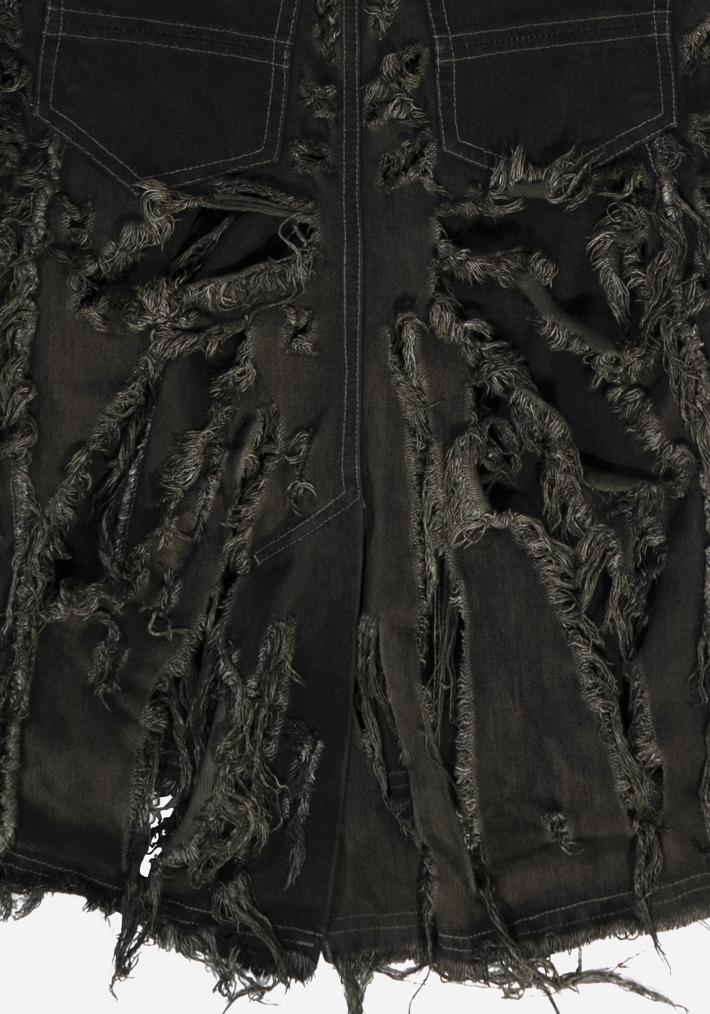 “IRINE” LAYERED DISTRESSED FLARED SKORT