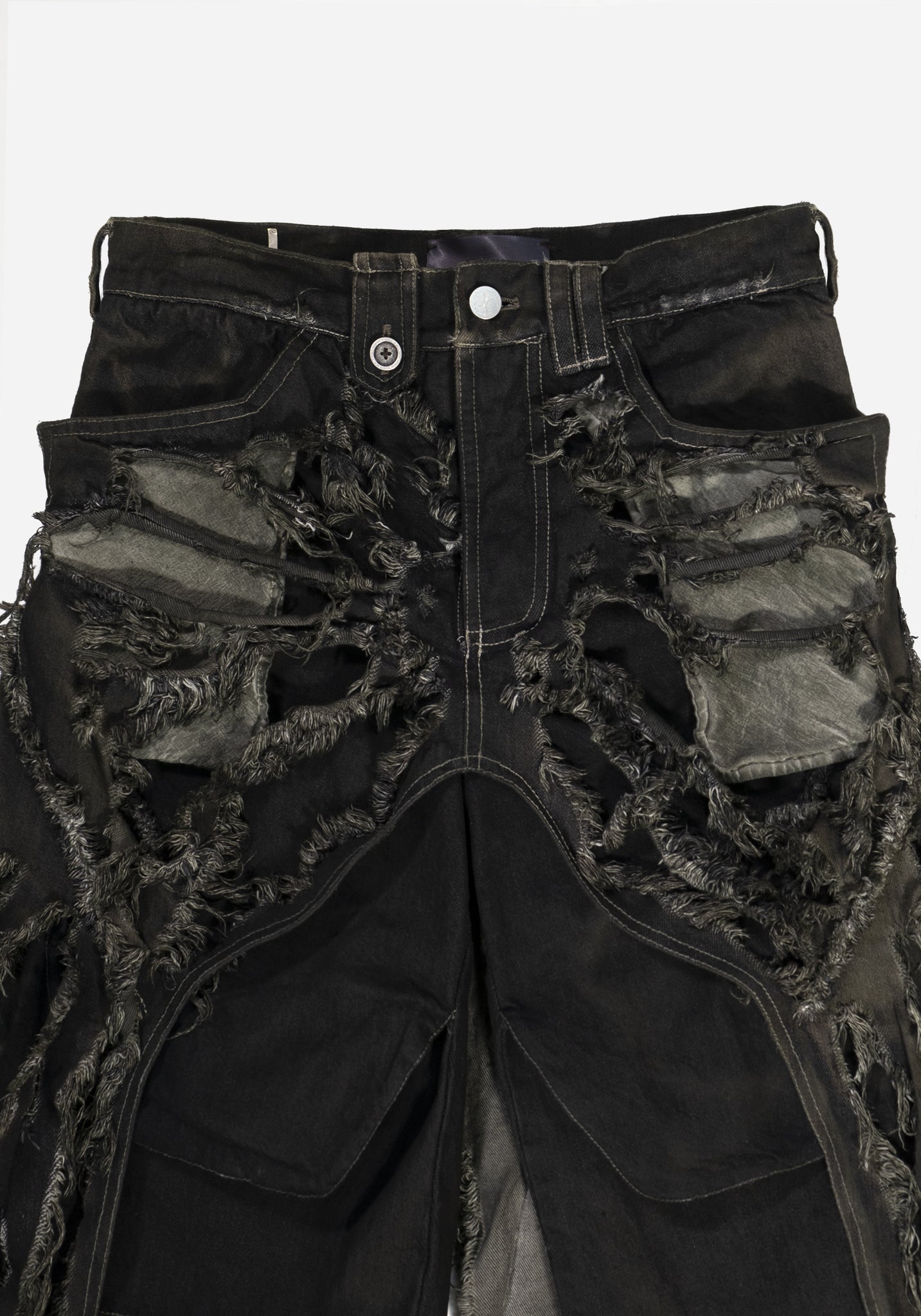 “IRINE” LAYERED DISTRESSED FLARED SKORT