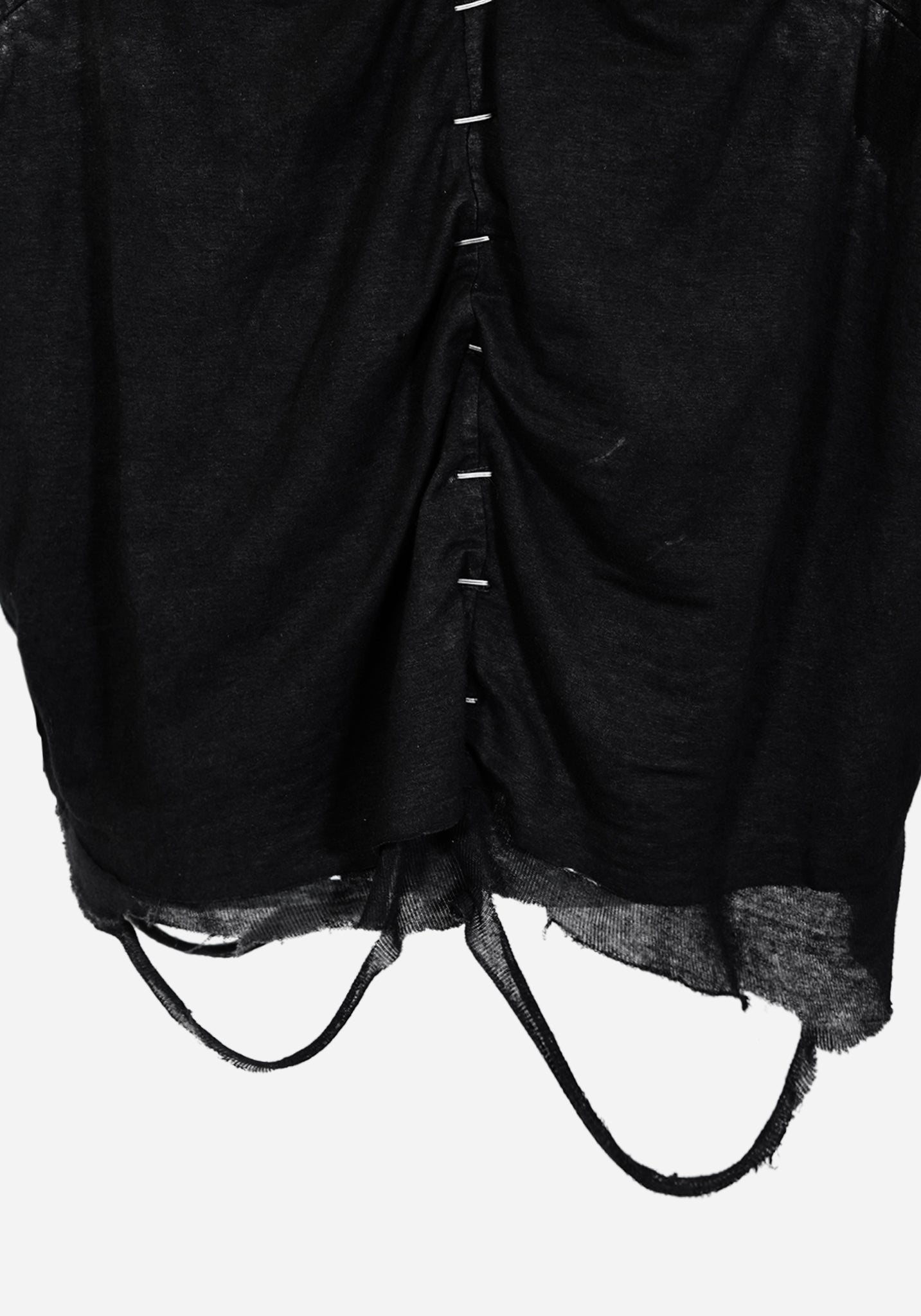 “GARETTE” LAYERED CRACK-BONE THRASHED SWEATER