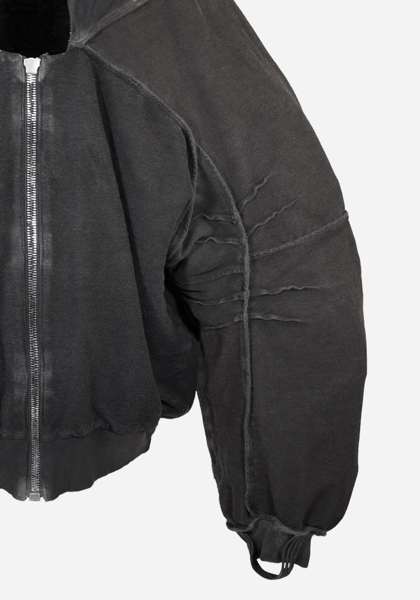 “MEGLATHON” LAYERED FLAMEN ZIPPER MAC HOODIE