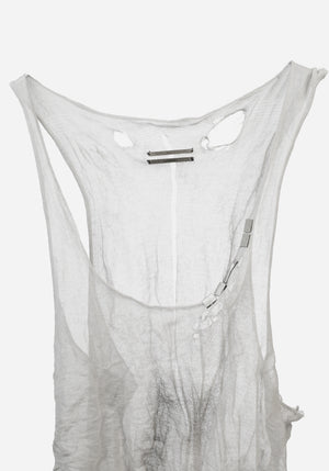 “DAMONE” THRASHED KNITTED METAL TANK TOP