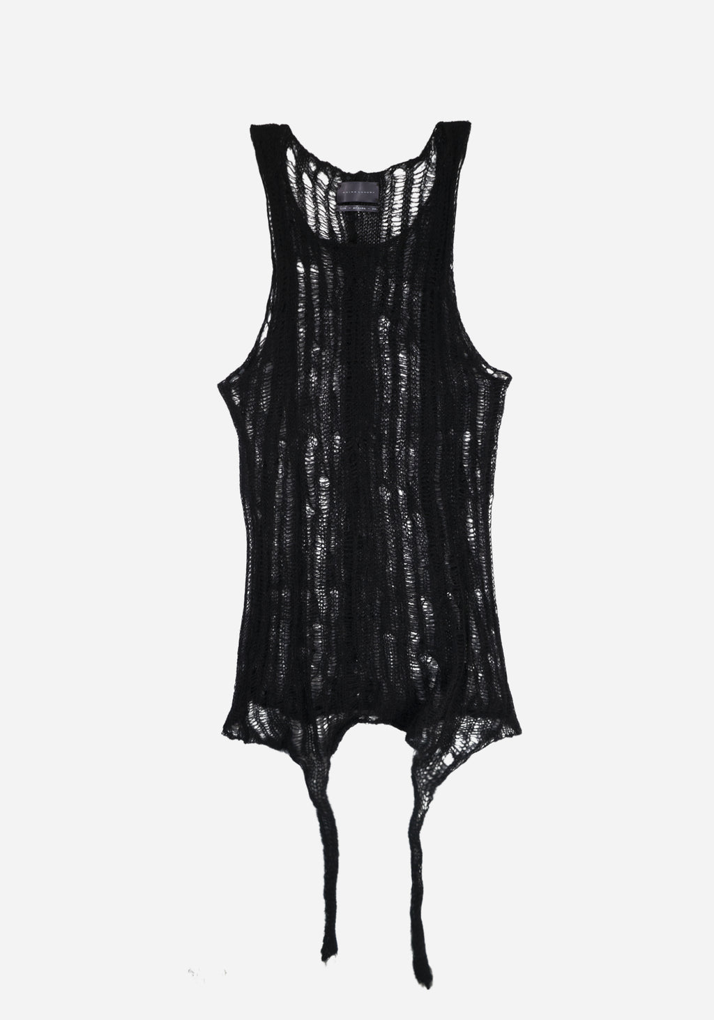 “SODOMA” EXTENDED DISTRESSED MOHAIR TANK TOP