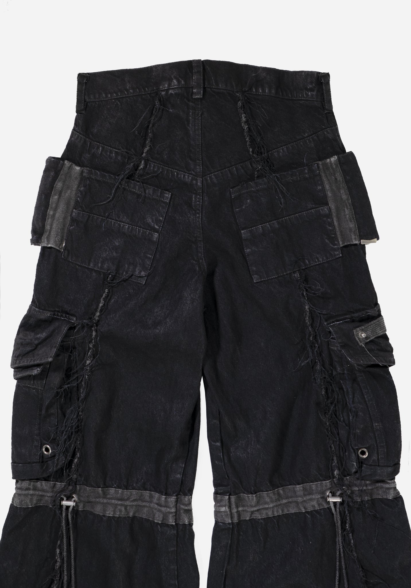 "NEMETHON" LAYERED JUMBO FLARED CARGO PANTS - ZILLA