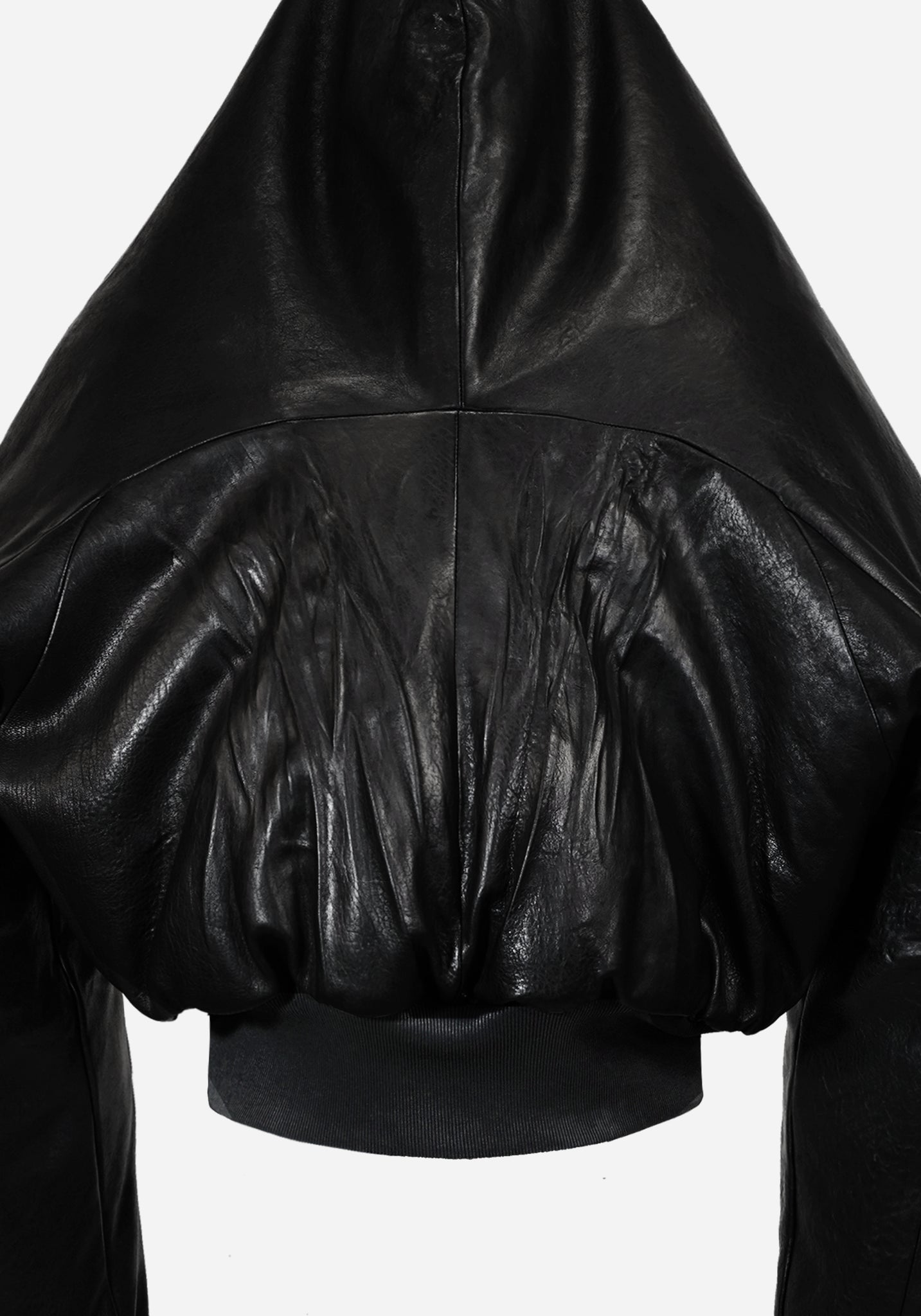 “METHASTERONE” LEATHER MAC BOMBER JACKET