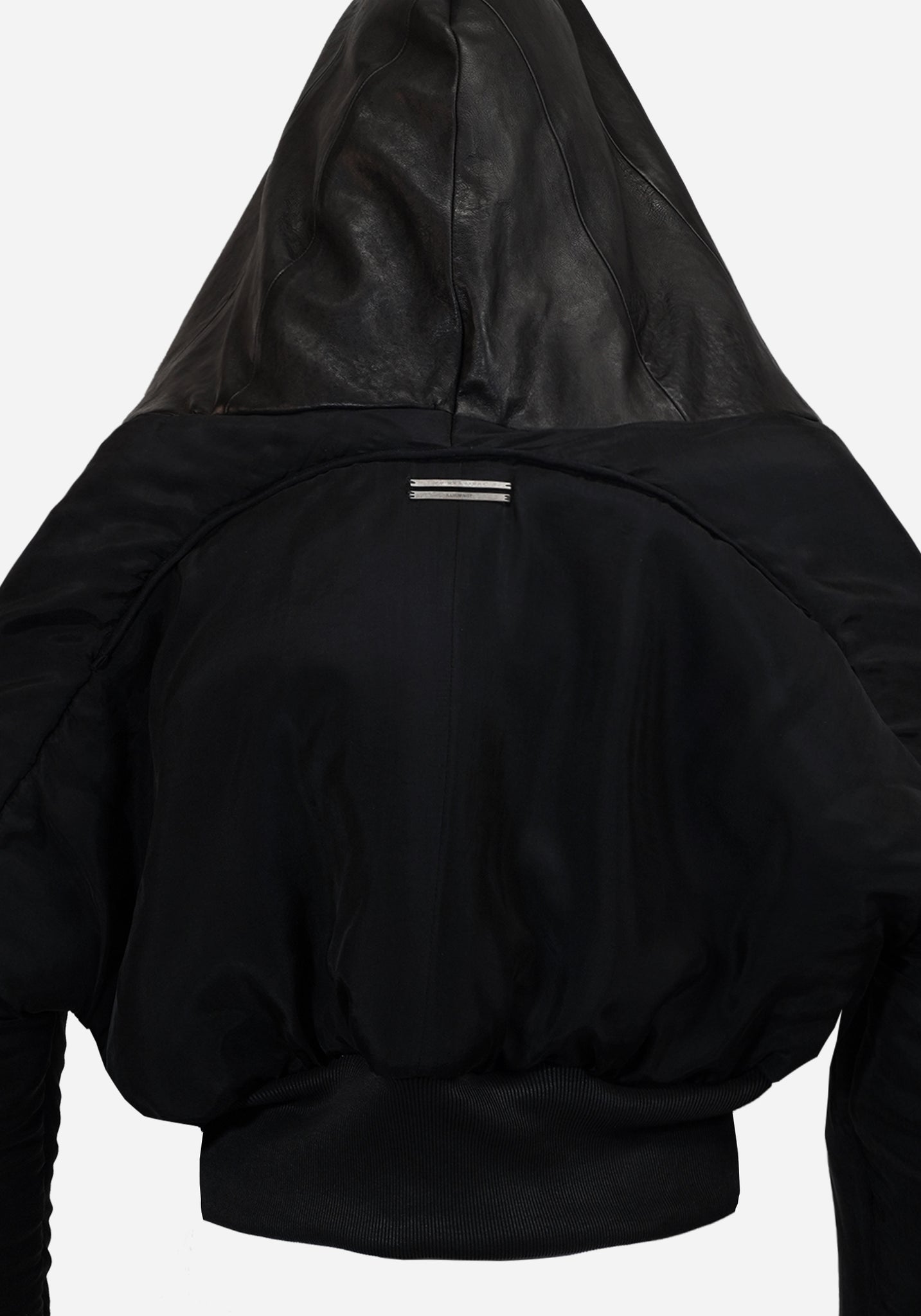 “METHASTERONE” LEATHER MAC BOMBER JACKET