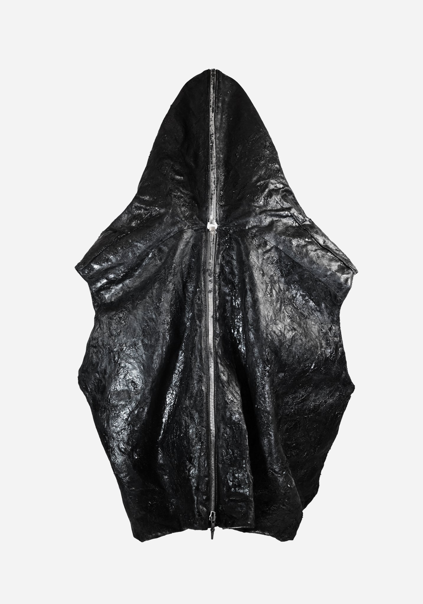 "FERGUS" BACKZIP MAC SLEEVELESS COCOON JACKET - GLASS