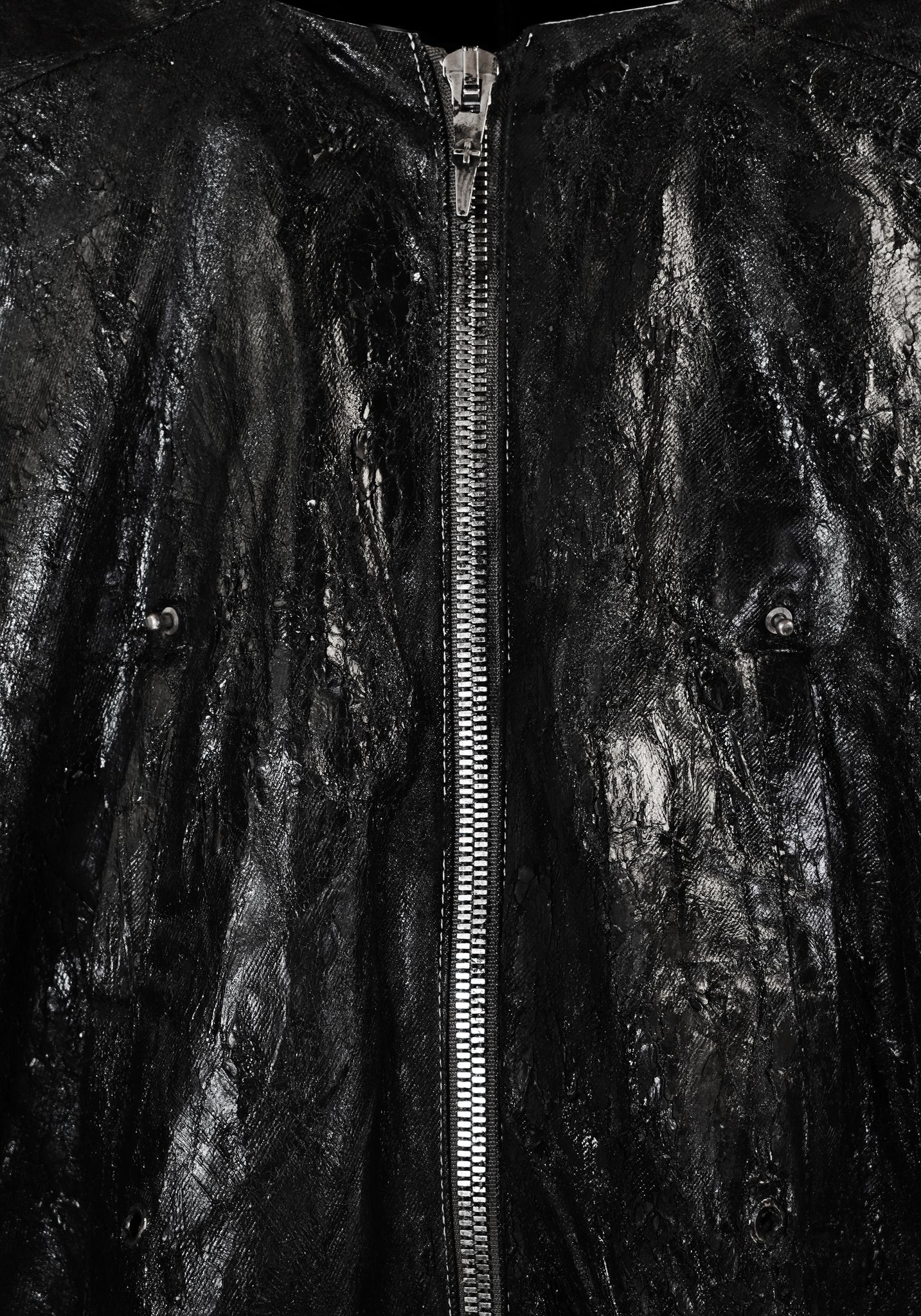 "FERGUS" BACKZIP MAC SLEEVELESS COCOON JACKET - GLASS