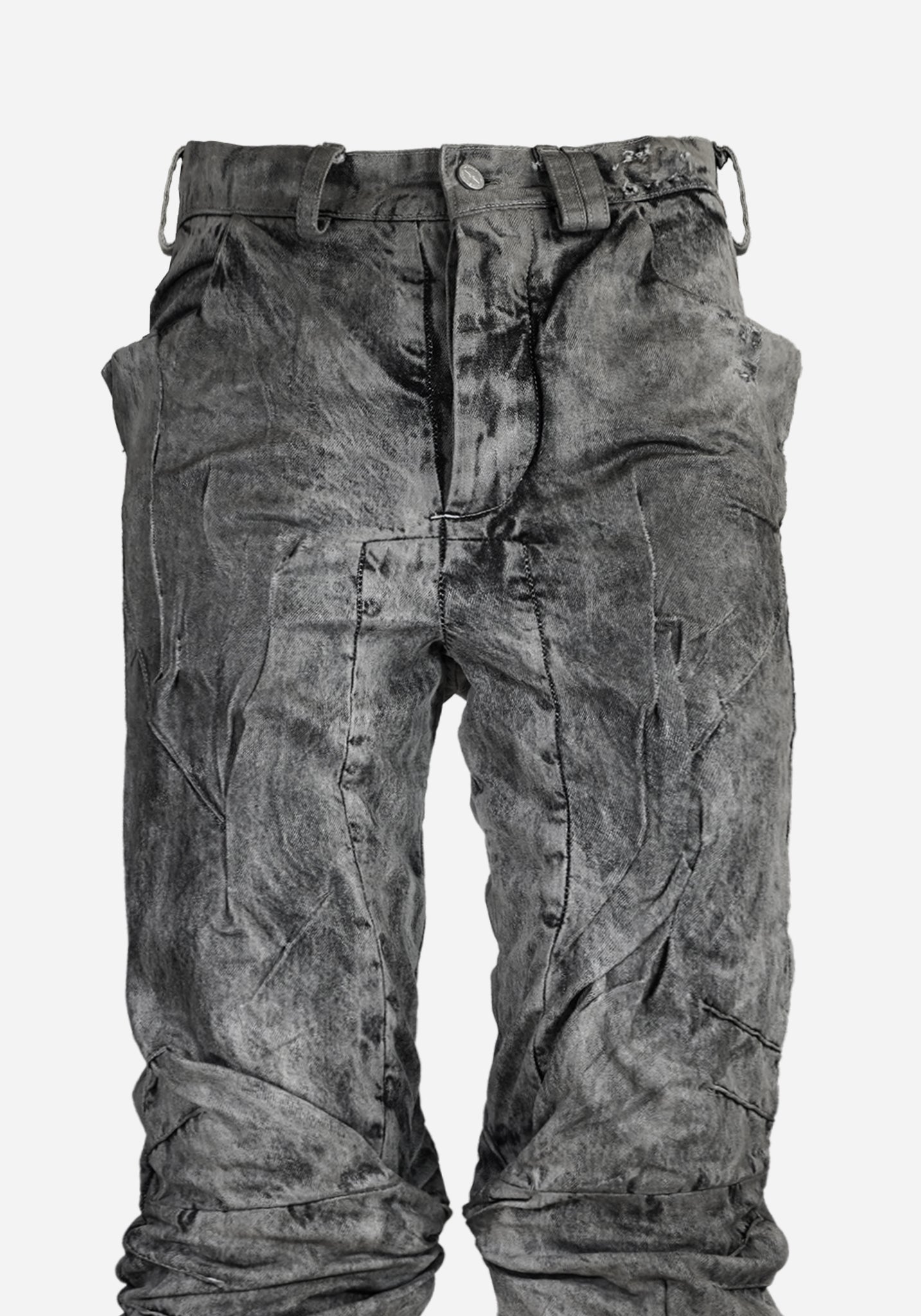 “KNOTTERSTAR” INSERTED KNOT HYDRAULIC PRESSED FLARED DENIM