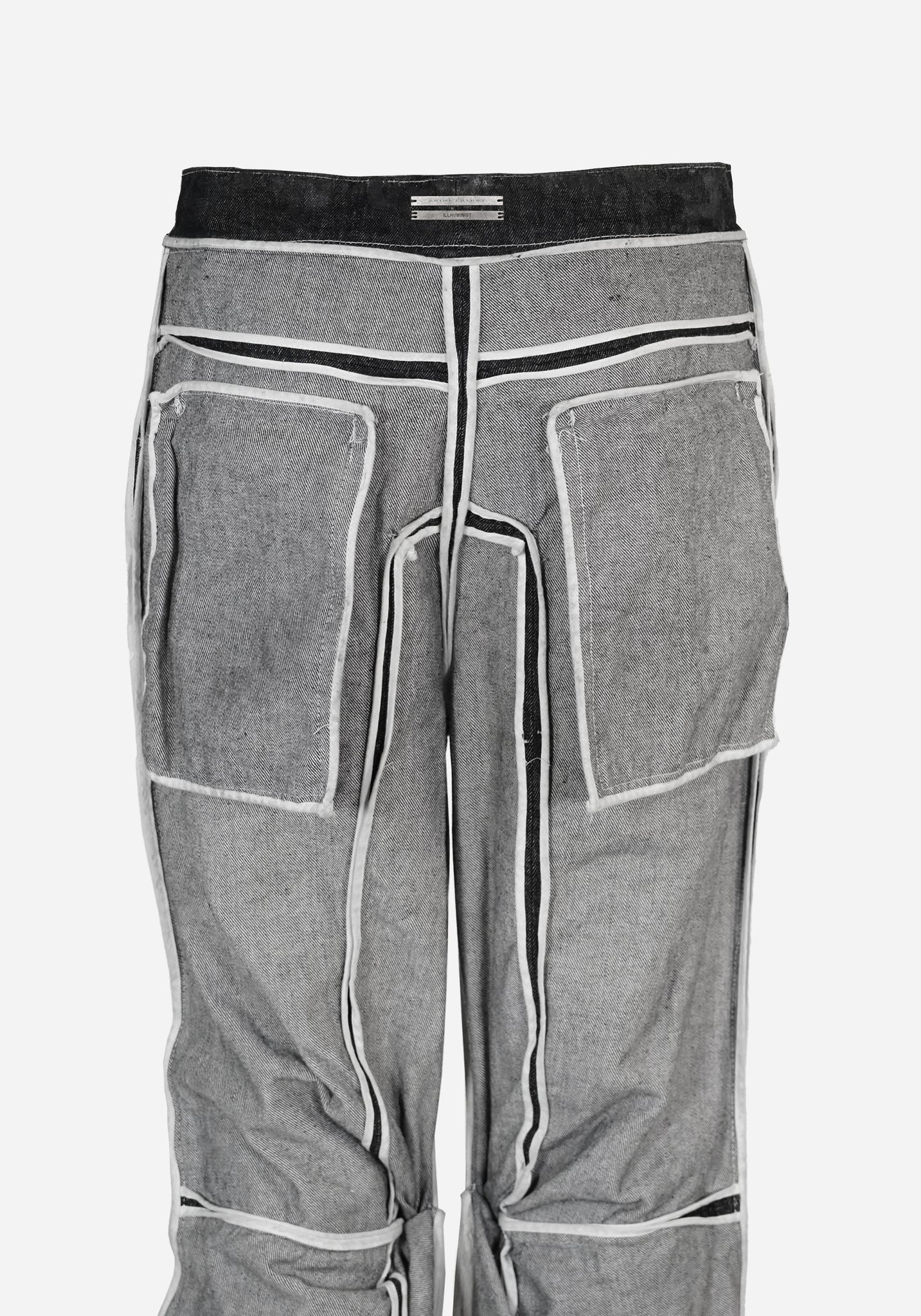 “KNOTTERSTAR” INSERTED KNOT FLARED GLASS DENIM