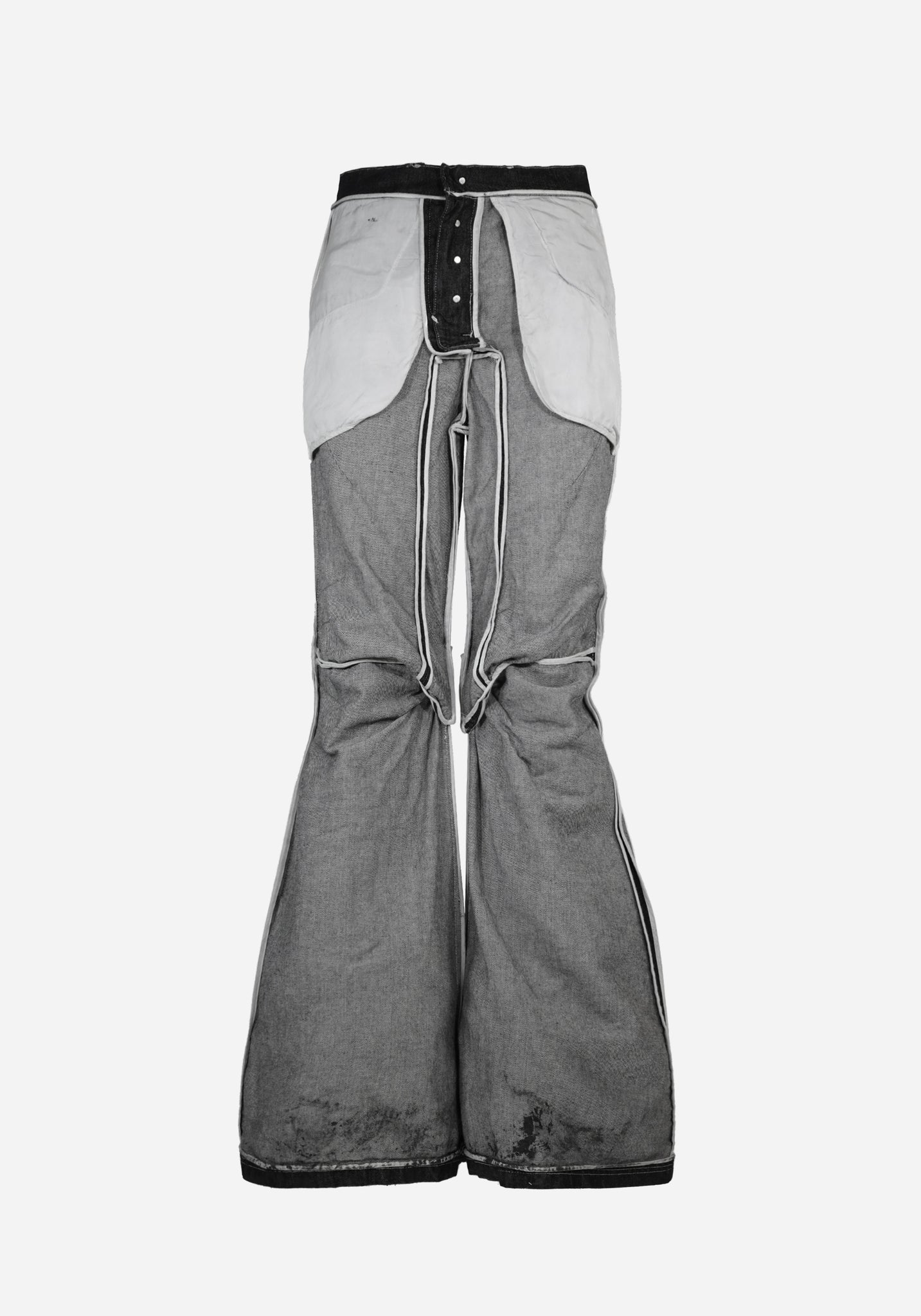 “KNOTTERSTAR” INSERTED KNOT HYDRAULIC PRESSED FLARED DENIM